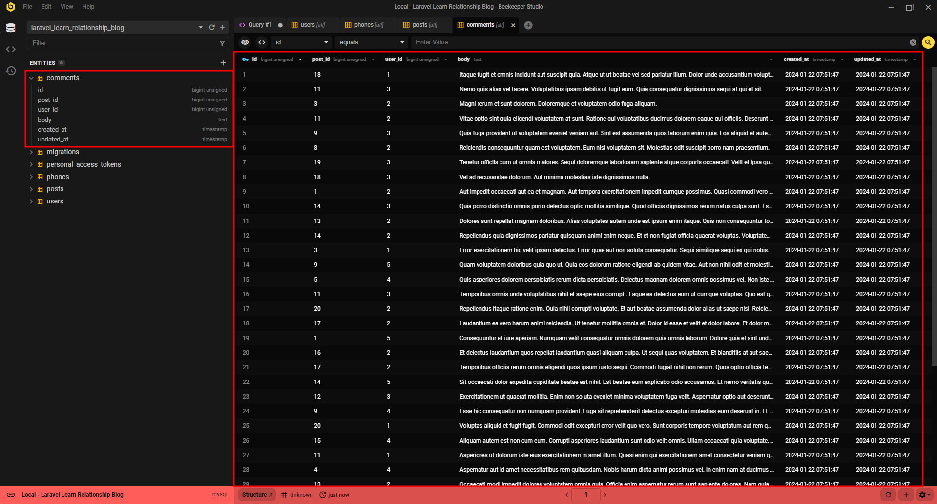 Data Dummy Model Comment