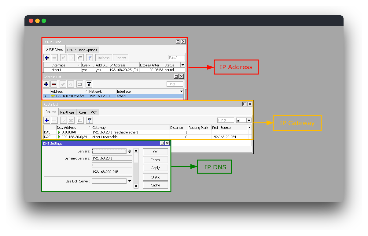 DHCP Client Detail