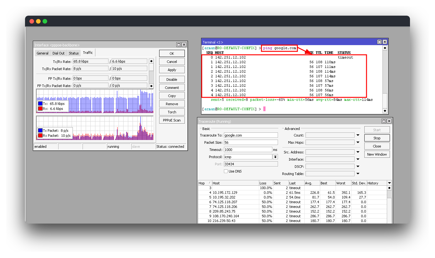 PPPoE Test Ping