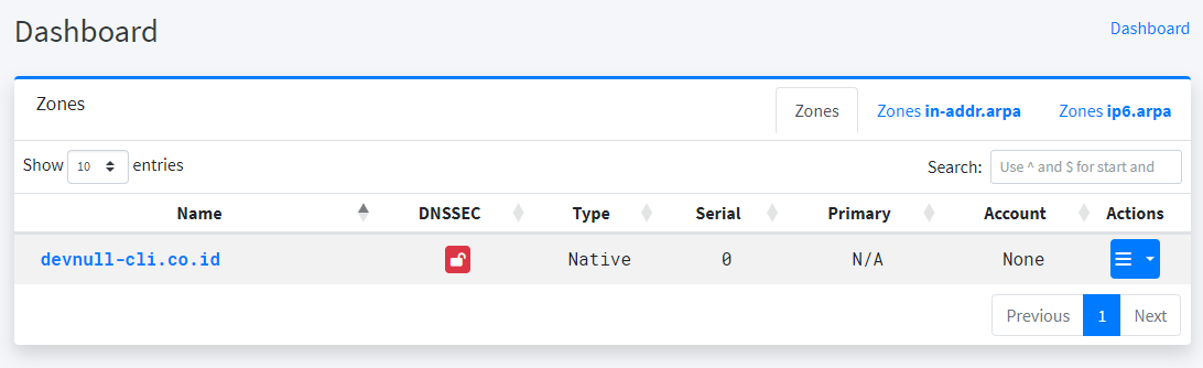 PowerDNS Dashboard CLI