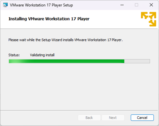 VMware Installing