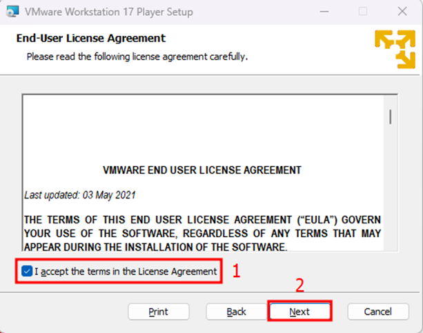 VMware License Aggrement