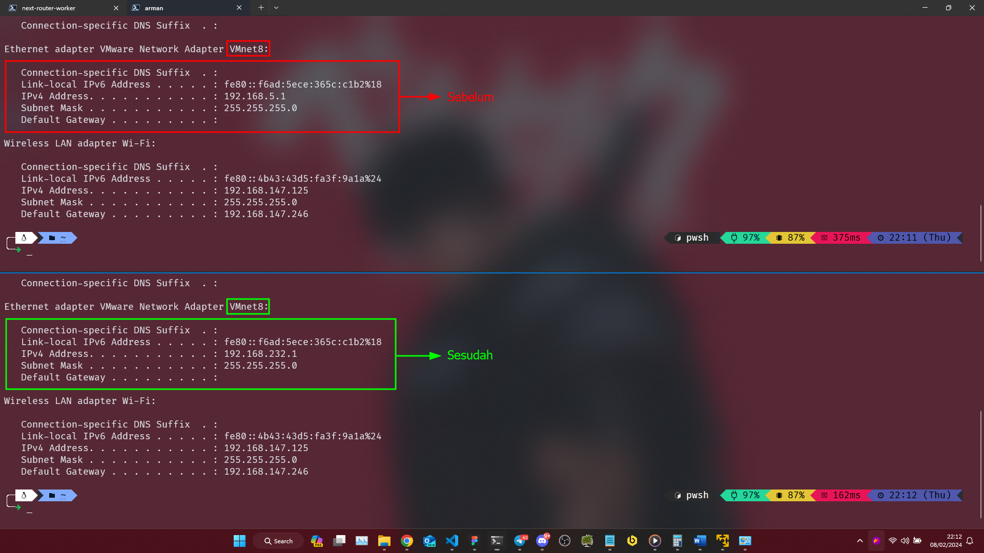 VMware Network Update